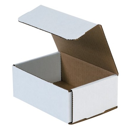 Bsc Preferred 6-1/2 x 4-1/2 x 2-1/2'' White Corrugated Mailers, 50PK BUY00026487